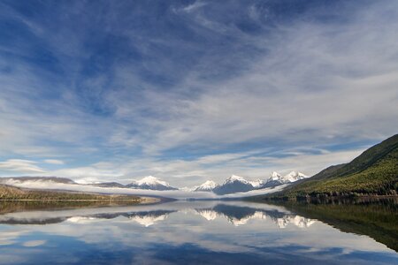 Skyline peak reflection photo