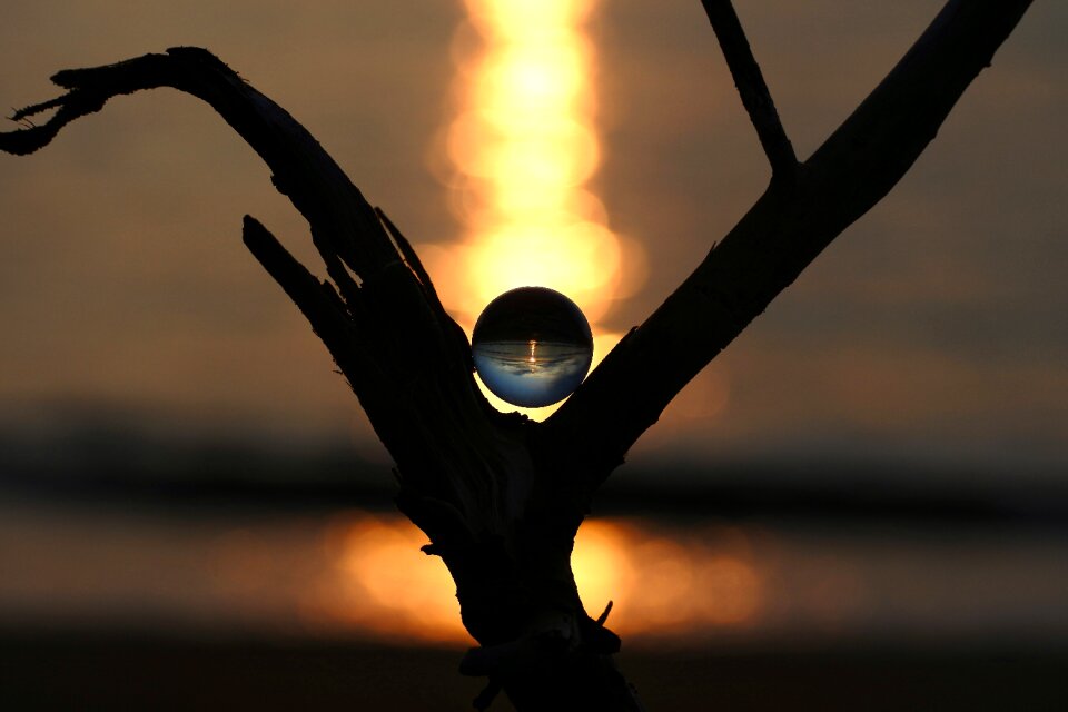 Glass beads marble ball photo