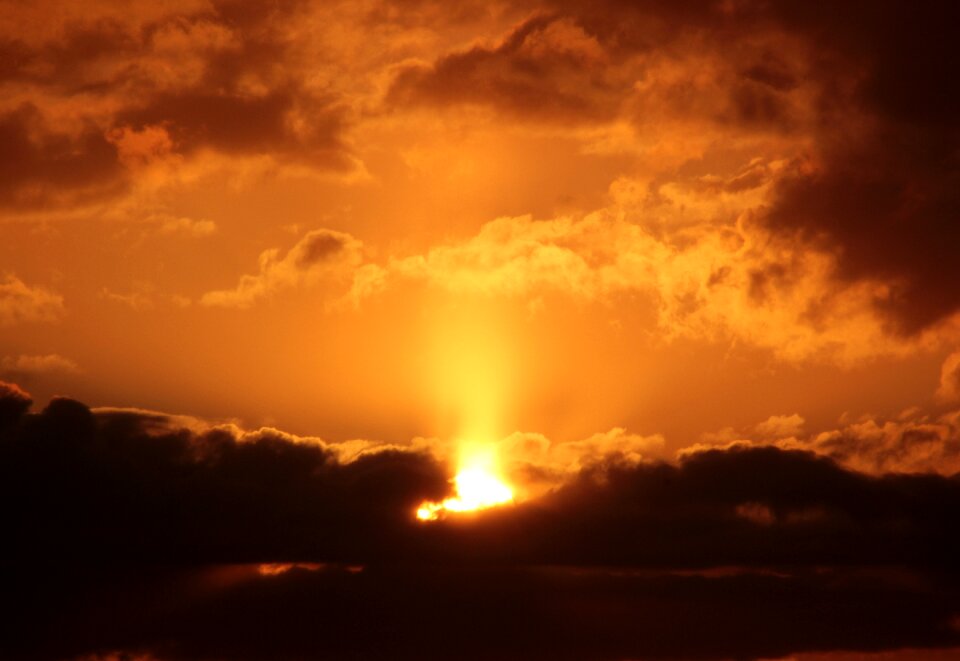 Clouds setting sun abendstimmung