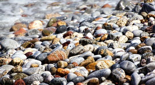 Pebble sea water photo