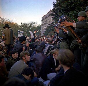 October 1967 protesters sit-in