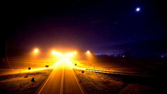 Free stock photo of highway, lights, night