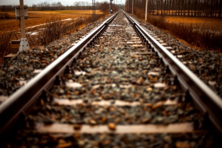 Shift-tilt Lens Photography of Train Track