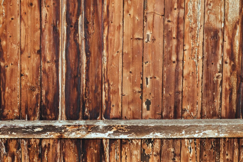 Brown Wooden Plank Fence photo