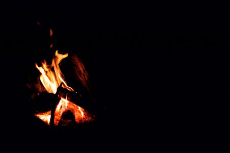 Firewood With Lit photo