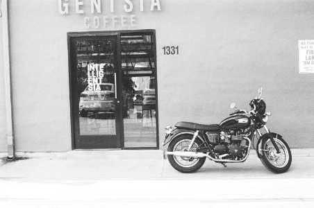 Grayscale Photography of Genisia Coffee Shop photo