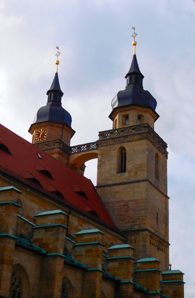 City church faith clock tower photo