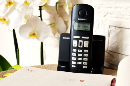 Black Siemens Cordless Home Phone photo