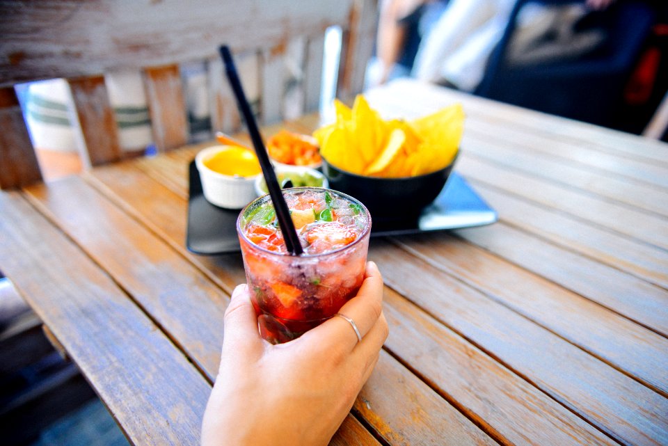 Person Holding Drinking Glass photo