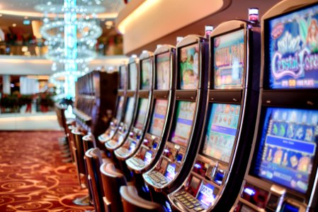Turned-on Slot Machines photo