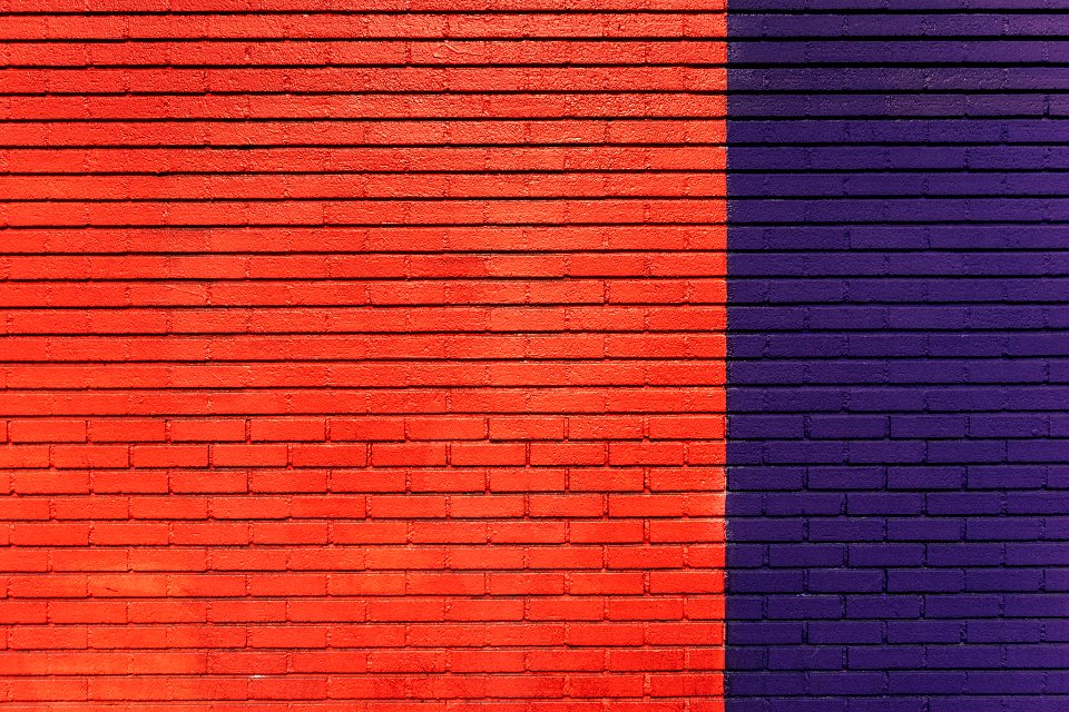 Red and Purple Concrete Wall photo