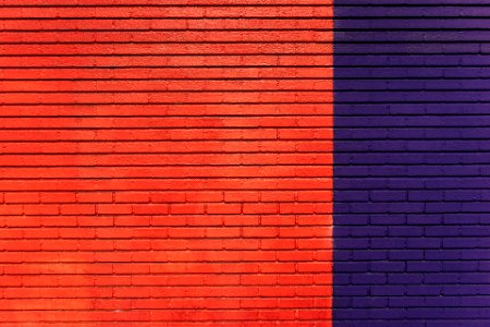 Red and Purple Concrete Wall