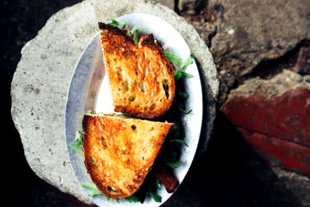 Slice Sandwich in Plate photo