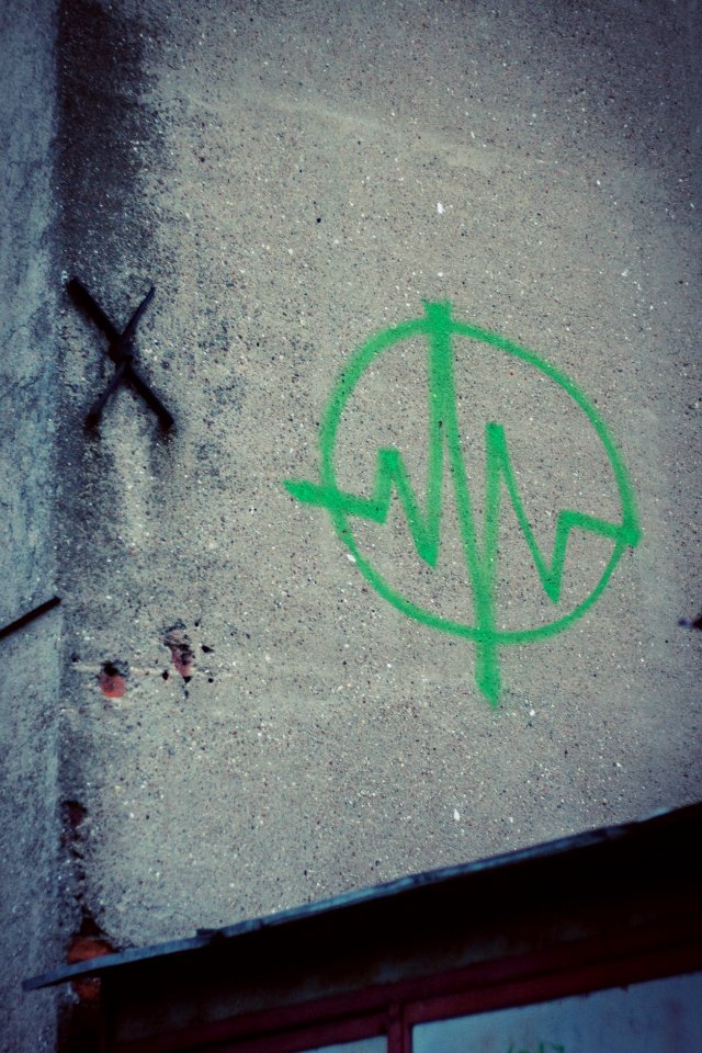Graffiti on the building