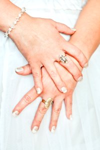 Hands with rings photo