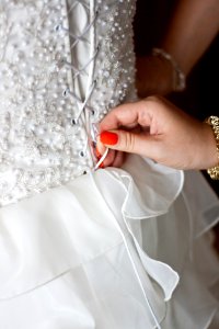 Tie a Corset Back Wedding Dress photo