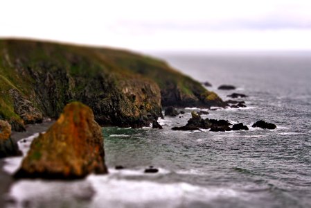 Tilt-shift: Ireland cliff photo