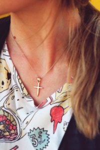 Gold cross necklaces photo