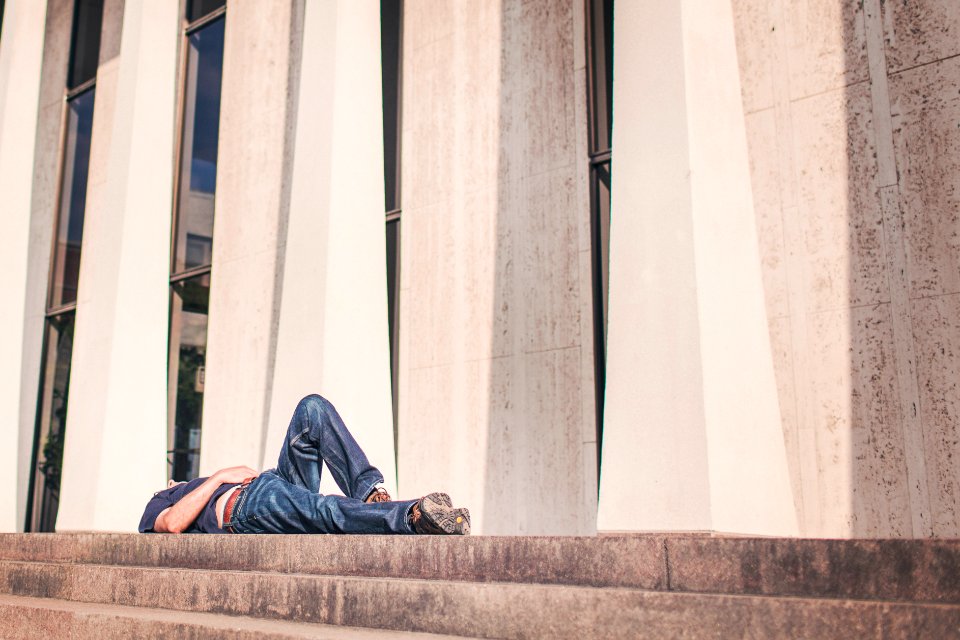 Person Lying on Floor photo