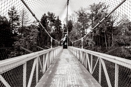 Grayscale Photography of Bridge photo