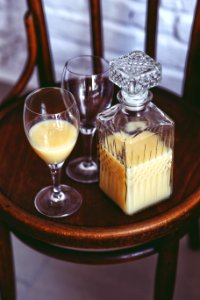 Banana juice in carafe photo