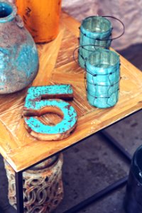 Home decor / wooden number 5 photo