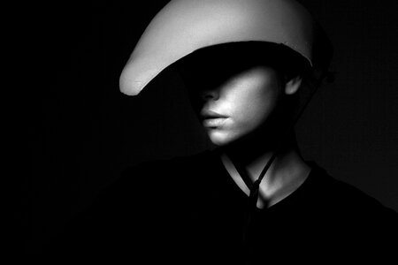 Black and white overview woman