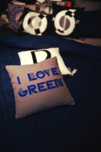 I love green pillow photo