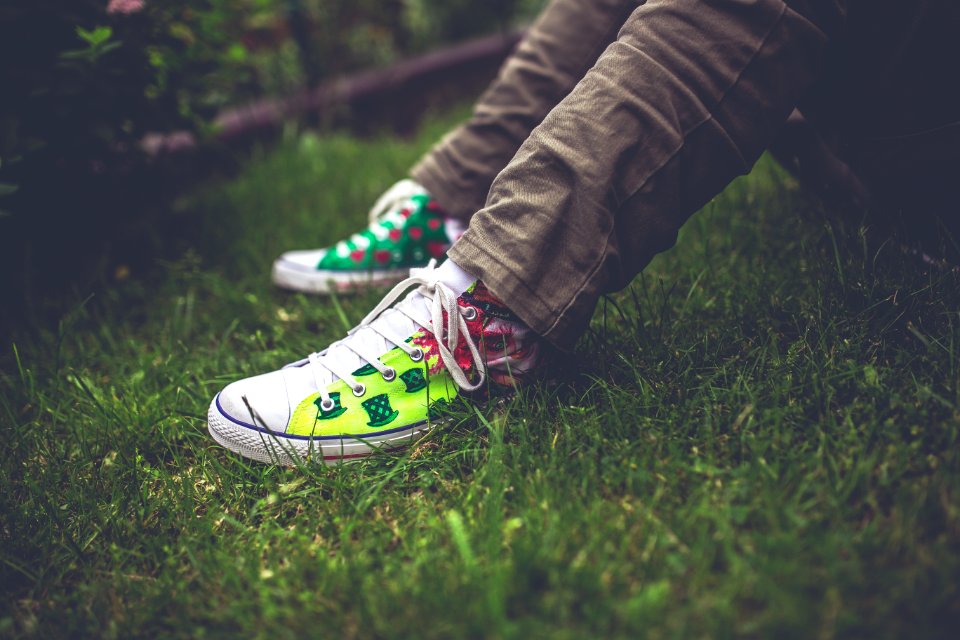 Handmade sneakers photo