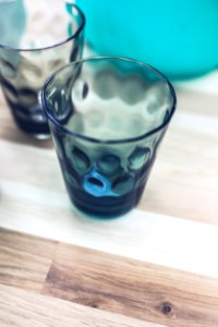Blue glass photo