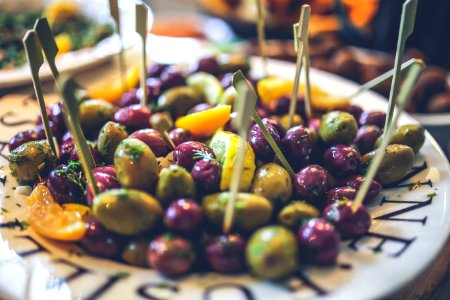 Olives on the plate photo