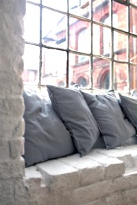 Pillows on the window photo
