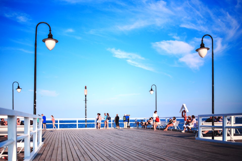 People on the pier photo