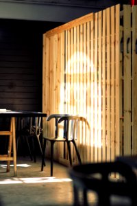 Shadow on wooden wall photo