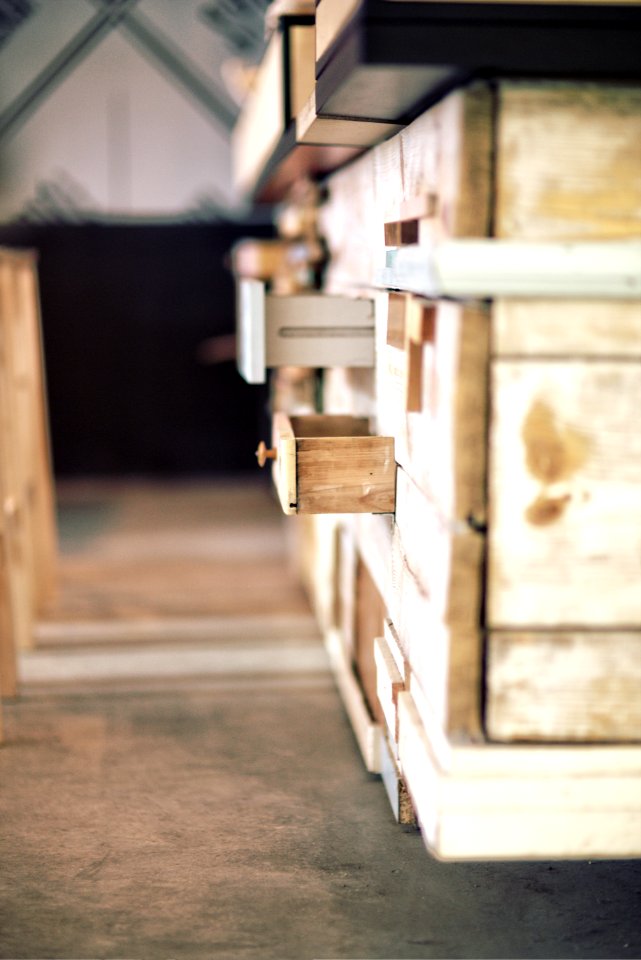 Old wooden furniture / drawer