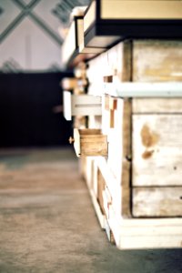 Old wooden furniture / drawer photo
