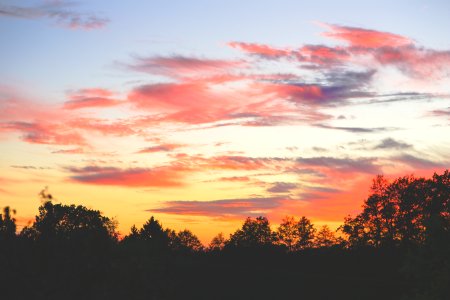 Beautiful sunset sky photo