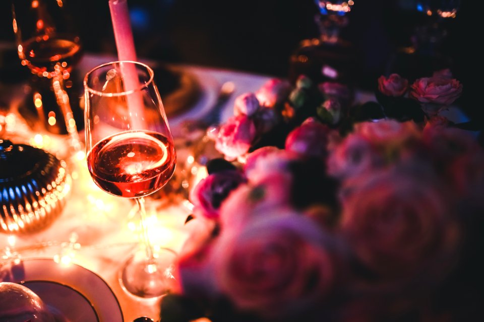Glass of Rose Wine photo