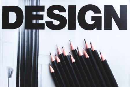 Black pencils and Design word photo