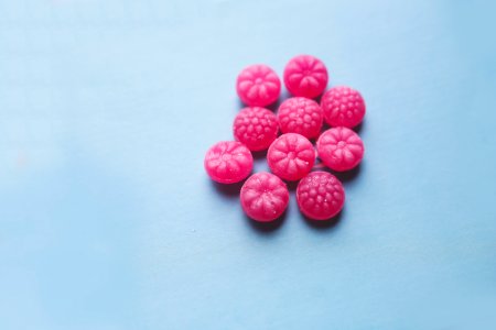 Sweet pink candies photo