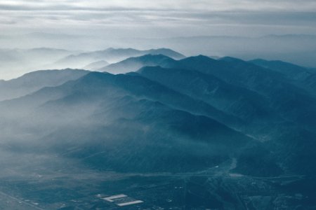 Aerial Photography of Mountain photo