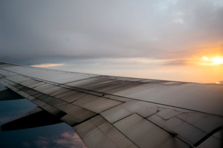 Gray Airplane Wing photo