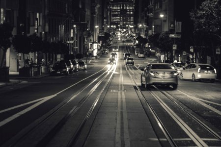 Grayscale Photography of Road photo