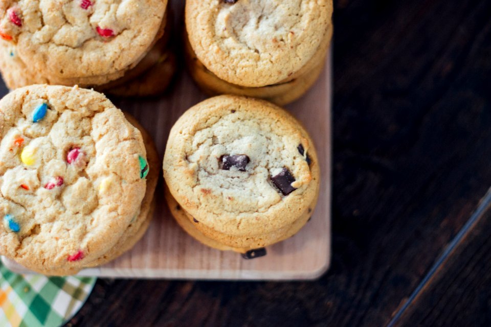 Baked Cookies on Brown Rack photo