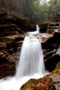 Waterfalls Between Rock Formations photo