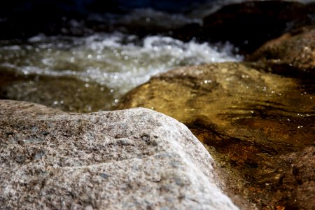 Selective Focus Photography of Stream photo