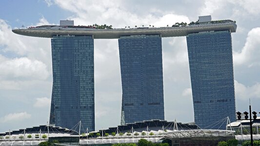 Luxury hotel building futuristic photo