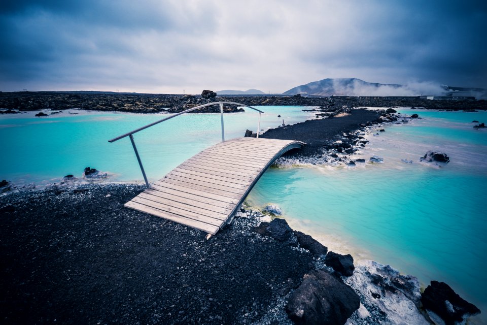 Free stock photo of blue, blue lagoon, bridge photo
