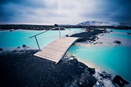 Free stock photo of blue, blue lagoon, bridge