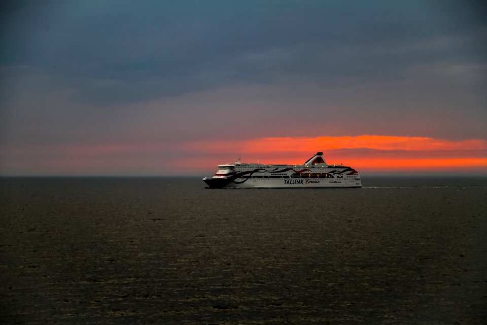 Free stock photo of ferry, sea, sunset